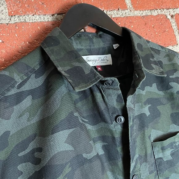 Sovereign Code Camouflage Dress Shirt  - Medium - Picture 1 of 7